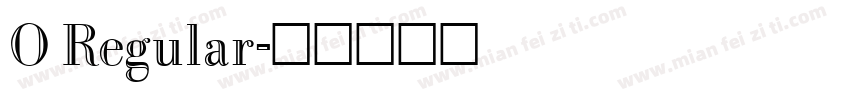 O Regular字体转换
